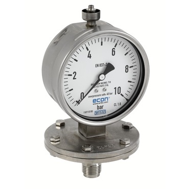 Diaphragm pressure gauge Type 1345 process connection stainless steel